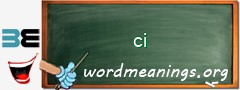 WordMeaning blackboard for ci